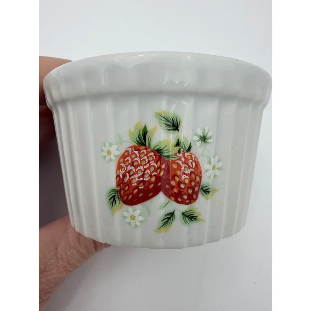 BIA Cordon Bleu‎ Ramekins Set of 2 Fruit Pattern Porcelain 3